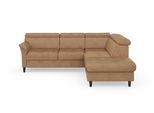 Ecksofa SIT & MORE "Marano L-Form", braun (macciato), B:252cm T:216cm, 100% Polyester, Sofas, Ecksofa, inklusive Kopfteilverstellung, optional Schlaffunktion & Bettkasten