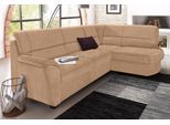 Ecksofa SIT & MORE "Pandora L-Form", braun (macchiato), B:251cm H:91cm T:176cm, Luxus-Microfaser ALTARA NUBUCK (100% Polyester);Luxus-Microfaser ALTARA NUBUCK (100% Polyester);Luxus-Microfaser (100% Polyester), Sofas, Ecksofa, wahlweise mit Schlaffunktion und Bettkasten