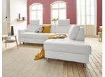 Ecksofa SIT & MORE "Pablo L-Form", weiß (altweiß), B:233cm H:80cm T:196cm, Luxus-Microfaser ALTARA NUBUCK (100% Polyester) / Struktur fein (100% Polyester);Luxus-Microfaser ALTARA NUBUCK (100% Polyester) / Struktur (90% Polyester, 10% Polyamid), Sofas, Ecksofa, wahlweise mit Schlaffunktion und Bettkasten