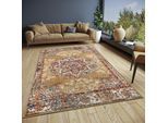 Teppich HANSE HOME "Maderno", gold, B:57cm H:8mm L:90cm, Jute, Polyester, Polypropylen (PP), Teppiche, Teppich, Läufer, Orientalisch, Kurzflor, Wohnzimmer, Schlafzimmer, Esszimmer