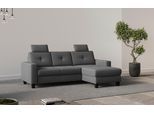Ecksofa OTTO HOME "Varese", grau, B:239cm H:91cm T:164cm, 90% Polyester 10% Polyamid, Sofas, Ecksofa, wahlweise mit Schlaffunktion und Bettkasten