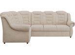 Ecksofa OTTO HOME "Boston L-Form", beige, B:266cm H:102cm T:216cm, 100% Polyester, Sofas, Ecksofa, mit hoher Rückenlehne, wahlweise mit Schlaffunktion & Stauraum