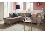 Ecksofa SIT & MORE "Santo L-Form", braun (savannah), B:272cm H:82cm T:206cm, Sofas, Ecksofa, mit Federkern, wahlweise mit Schlaffunktion und Stauraum