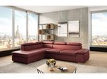 Ecksofa SIT & MORE "Valantine L-Form, B: 272 cm", rot (merlot), B:272cm H:73cm T:226cm, Sofas, Ecksofa, mit Arm- & Kopfteilverstellung, optional mit Schlaffunktion