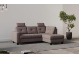 Ecksofa OTTO HOME "Varese", grau (taupe), B:226cm H:91cm T:170cm, 90% Polyester 10% Polyamid, Sofas, Ecksofa, wahlweise mit Schlaffunktion und Bettkasten