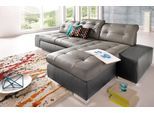 Ecksofa SIT & MORE "Palomino L-Form", grau (fango, delfin), B:284cm H:84cm T:109cm, Kunstleder SOFTLUX/Struktur (100% Polyester);Kunstleder SOFTLUX/Feinstruktur (100% Polyester);Kunstleder SOFTLUX/ NaturLEDER (echtes Rindsleder), Sofas, Ecksofa, wahlweise XL oder XXL und mit Schlaffunktion