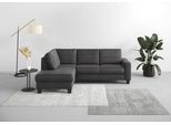 Ecksofa OTTO HOME "Summer L-Form", grau, B:236cm H:91cm T:170cm, 100% Polyester, Sofas, Ecksofa, mit Ottomane, mit oder ohne Schlaffunktion und Bettkasten, Cord-Bezug