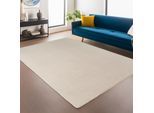 Teppich AYYILDIZ TEPPICHE "JOY 1400, auch als Läufer und in Rund erhältlich", beige (creme), B:200cm H:11mm L:280cm, Polyester, Teppiche, Teppich, besonders weich, uni Kurzflor, Wohnzimmer, Kinderzimmer