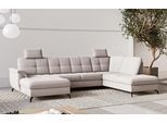 Wohnlandschaft SIT & MORE "Zora", grau (elefant), B:319cm H:92cm T:212cm, 100% Polyester, Sofas, Wohnlandschaft, wahlweise mit Schlaffunktion und Bettkasten