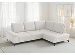 Ecksofa SIT & MORE "Chelsea Leder L-Form, B:249 cm, inkl. Armteil- & Sitztiefenverstellung", reinweiß, B:249cm H:89cm T:190cm, Sofas, Ecksofa, optional mit Schlaffunktion und Bettkasten