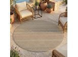 Outdoorteppich AYYILDIZ TEPPICHE "DESERT 1303 , auch als Läufer und Rund erhältlich", beige, H:5mm Ø:120cm, Polypropylen, Teppiche, Outdoorteppich, In und Outdoor, pflegeleicht, Wohnzimmer, Aussenbereich