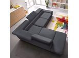 Ecksofa SIT & MORE "Alcatraz L-Form", grau (dunkelgrau), B:272cm H:94cm T:226cm, Struktur fein (97% Polyester, 3% Polyamid);Luxus-Microfaser ALTARA NUBUCK (95% Polyester, 5% Baumwolle);Struktur (100% Polyester), Sofas, Ecksofa, wahlweise mit Schlaffunktion
