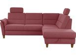 Ecksofa HOME AFFAIRE "Palmera L-Form, B: 236 cm", lila (chianti), B:236cm H:89cm T:212cm, 100% Polyester;Struktur (100% Polyester);Luxus-Microfaser in Lederoptik (100% Polyester), Sofas, Ecksofa, optional Schlaffunktion & Bettkasten, Federkern