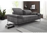 3-Sitzer OTTO HOME "Caluna", grau (anthrazit), B:212cm H:97cm T:111cm, Luxus-Microfaser Vintageoptik (100% Polyester);Flachgewebe Mura: (100% Polyester);Luxus-Mikrofaser (90% Polyester, 10% Polyamid), Sofas, mit Sitztiefen- und Kopfteilverstellung