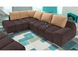 Ecksofa OTTO HOME "Bono L-Form", braun (dunkelbraun, caramel), B:267cm H:90cm T:214cm, Luxus-Microfaser ALTARA NUBUCK (100% Polyester);Luxus-Microfaser ALTARA NUBUCK (100% Polyester);Samtstruktur (95% Polyester, 5% Polyamid), Sofas, Ecksofa, mit Ottomane, wahlweise mit Schlaffunktion
