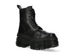 New Rock zwarte Goth lederen laarzen-WALL083C-S5