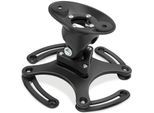 tectake® Universal Beamer-Deckenhalterung aus Aluminium, mit 360° Kugelgelenk, Belastbarkeit 30 kg, Lochabstände 120 - 235 mm