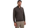 No Excess Pullover half zip 2 coloured melang taupe
