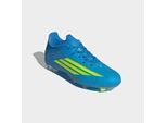 Fußballschuh ADIDAS PERFORMANCE "F50 LEAGUE, FESTE/GEMISCHTE BÖDEN", Damen, Gr. 43, blau (lucid ray blau, team solar gelb 2, lucid aquamarine), Synthetik, Textil, Schuhe Fußballschuh, für viele verschiedene Böden geeignet