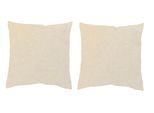 Dekokissen HOME WOHNIDEEN "LUCIO 2ER PACK MIT FÜLLUNG" Gr. 1, beige (natur, unifarben), B:40cm L:40cm, Polyester, Dekokissen_Sitzkissen_Kissenhüllen