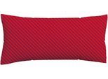 Kissenbezug SCHLAFGUT "Premium Kissenbezug Woven Fade Satin (1 St)", bunt (rot deep, lila deep), B:40cm L:80cm, Mako-Satin, Obermaterial: 100% Baumwolle, Kissenbezüge, Kissenbezug, Ton-in-Ton Reißverschluss, Fadendichte von 300tc, Streifen, OEKO Tex