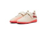 Fußballschuh PUMA "FUTURE 9 PLAY IT V JR", Mädchen, Gr. 30, sugarot almond, puma weiß, ultra rot, puma schwarz, Synthetik, Schuhe Fußballschuh, für Halle und Straße, für Jugendliche
