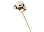 Steckenpferd HEUNEC "Steckenpferd mit abnehmbarem Stecken, beige", beige, Steckenpferde, KinderH:75cm, Polyester, mit Sound, H:75cm