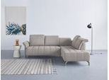 Ecksofa OTTO HOME "Fresh L-Form", silber, B:260cm H:79cm T:220cm, 98% Polyester 2% Polyamid, Sofas, Ecksofa, Federkern, wahlweise Kopfteilverstellung und motorischer Vorziehsitz