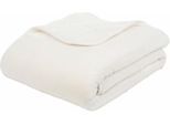 Wohndecke GÖZZE "Premium Cashmere Feeling", weiß (wollweiß), B:130cm L:170cm, Polyester, Wohndecken, Wohndecke, mit premium Cashmere Feeling, Kuscheldecke