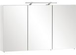 Spiegelschrank SCHILDMEYER "Dorina, Spiegelschrank, Made in Germany, B: 70 cm", weiß (weiß glanz), B:120cm H:71cm T:16cm, FSC-zertifizierter Holzwerkstoff, Schränke, Spiegelschrank, Solide Verarbeitung - Dieses Produkt ist in Deutschland gefertigt