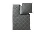 Bettwäsche BUGATTI "Satin-Flanell Kombi-Bettwäsche bugatti", grau, B/L: 155cm x 220cm, 1 Stk., 1 Stk., Mako-Satin, B/L: 80cm x 80cm, 2, Mako-Satin, Obermaterial: 100% Baumwolle, Bettwäsche, Bettwäsche, mit glatter Satin- und kuscheliger Flanellseite
