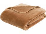 Wohndecke GÖZZE "Premium Cashmere Feeling", gelb (ocker), B:130cm L:170cm, Polyester, Wohndecken, Wohndecke, mit premium Cashmere Feeling, Kuscheldecke
