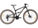 Mountainbike BIKESTAR Gr. 45, schwarz, Fahrräder, 45cm, 29 Zoll (73,66cm), für Damen und Herren, Kettenschaltung