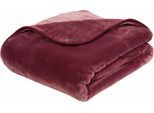 Wohndecke GÖZZE "Premium Cashmere Feeling", lila (beere), B:220cm L:240cm, Polyester, Wohndecken, Wohndecke, mit premium Cashmere Feeling, Kuscheldecke