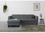 Ecksofa SIT & MORE "Belluci L-Form", grau, B:247cm H:85cm T:170cm, Sofas, Ecksofa, inklusive Federkern, wahlweise mit Schlaffunktion und Bettkasten