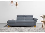 Recamiere OTTO HOME "Lindgren", blau (hellblau), B:206cm H:84cm T:93cm, 100% Polyester, Sofas, Recamiere, wahlweise motorische TV-Funktion, Bettkasten und Kopfteilverstellung