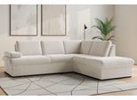 Ecksofa SIT & MORE "Moreno L-Form, B: 238 cm", beige (creme), B:238cm H:82cm T:202cm, 100% Polyester, Sofas, Ecksofa, mit Armteilverstellung, optional Schlaffunktion