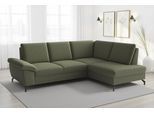 Ecksofa SIT & MORE "Chelsea L-Form, B: 264 cm, mit Armteil-& Sitztiefenverstellung", grün (olive), B:249cm H:89cm T:190cm, 100% Polyester, Sofas, Ecksofa, optional Schlaffunktion und Bettkasten