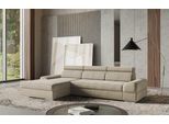 Ecksofa SIT & MORE "Broadway L-Form", beige (sand), B:284cm H:79cm T:171cm, 100% Polyester, Sofas, Ecksofa, inklusive Kopfteilverstellung, wahlweise mit Schlaffunktion