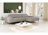 Ecksofa OTTO HOME "Theo L-Form, B: 290 cm", elephant, B:290cm T:182cm, 100% Polyester (PES), Sofas, Ecksofa, mit Kopfteilverstellung, optional Sitztiefenverstellung