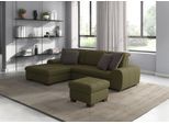 Ecksofa SIT & MORE "Luxor L-Form", grün (olive), B:275cm H:82cm T:173cm, Luxus-Microfaser ALTARA NUBUCK (100% Polyester);Soft clean (98% Polyester, 2% Polyamid);Struktur fein (100% Polyester), Sofas, Ecksofa, wahlweise mit Schlaffunktion, Bettkasten und Kopfteilverstellung