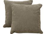Dekokissen OTTO HOME "Langeland", stone, B:40cm H:40cm, Polyester, Dekokissen_Sitzkissen_Kissenhüllen, Dekokissen mit Füllung, Sofakissen 2er Set 40 x 40 cm