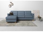 Ecksofa HOME AFFAIRE "Palmera L-Form, B: 244 cm - OTTO. Verlässliche Qualität.", blau (grau, blau), B:244cm H:89cm T:163cm, Luxus-Microfaser (100% Polyester);Struktur (100% Polyester);Luxus-Microfaser in Lederoptik (100% Polyester), Sofas, Ecksofa, optional Schlaffunktion & Bettkasten, Federkern