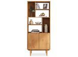 Idimex Wohnzimmerschrank, Eiche, Holz, Kiefer, Vintage, 80x188x37 cm, FSC Mix, Wohnzimmer, Regale, Bücherregale