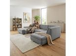 Wohnlandschaft OTTO HOME "Tornby 360 x 201 cm, mit Steppungen, modern & stabil", grau, Sofas, B/H/T: 360cm x 83cm x 201cm, Chenille-Optik, Recamiere links, Mit Bettfunktion, 100% Polyester, Wohnlandschaft, mit Schlaffunktion, U-Form, aus Pet Friendly Bezug, B:360cm H:83cm T:201cm