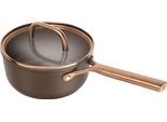 Kasserolle ZWILLING "Milano", braun, B:19,4cm H:10cm L:37cm Ø:18cm, Töpfe, Kasserolle, Made in Italy, inkl. Deckel, Keramikbeschichtung, Induktion