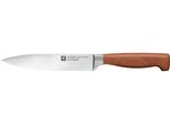 Kochmesser ZWILLING "**** VIER STERNE Wood", braun, Klingenlänge 20cm, Holz, Spezialklingenstahl, Kochmesser, Kochmesser, Made in Germany, Eigehärtete Klinge, FSC-Zertifizitiertes Holz