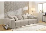 Big-Sofa JOCKENHÖFER GRUPPE "Moldau, B. 306 cm, mit Federkernpolsterung, Liegefläche 120x240 cm", grau (grau, beige), B:306cm H:83cm T:134cm, Cord: 100% Polyester, Sofas, Big-Sofa, Mega-Sofa im XXL-Format, Federkern, 12 Kissen