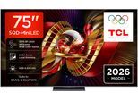 TCL Mini-LED-Fernseher "75C8LX1", Energieeffizienz: D, schwarz, 75 ″, Fernseher, SQD-Mini LED, HDR 6000 Nits, 100%BT.2020, 144Hz, AiPQ Pro,Dolby Vision, Mini-LED-Fernseher