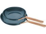 Pfannen-Set ZWILLING "Milano", blau, Pfannen, Pfannen-Set, Keramik-Antihaftbeschichtung, Induktion, Made in Italy